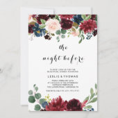 Invitation Automne Rustique Éblouissant Bourgogne La Nuit Ava (Devant)