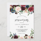 Invitation Automne Rustique Éblouissant Burgundy Retraite Par (Devant)