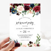 Invitation Automne Rustique Éblouissant Burgundy Retraite Par