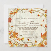 Invitation Automne Rustique Élégant Bois Joli Boho Woods Mari (Devant)