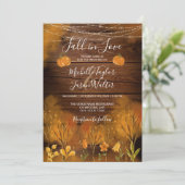 Invitation Automne rustique Floral Botanic Citrouille Tomber (Debout devant)