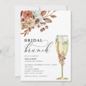 Invitation Automne Rustique Floral, Bridal Brunch Douche (Devant)