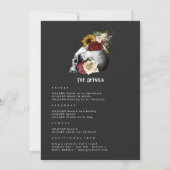 Invitation Automne Rustique Floral Gothique Bachelorette Week (Dos)