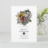 Invitation Automne Rustique Floral Gothique Bridesmaitres Déj (Debout devant)