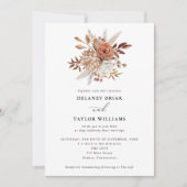 Invitation Automne Rustique Floral, Mariage (Devant)