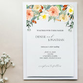 Invitation Automne Rustique Floral Mariage