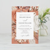 Invitation Automne Rustique Floral, Mariage en terre cuite en (Debout devant)