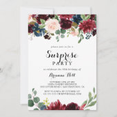 Invitation Automne Rustique Moderne Calligraphie Surprise Par (Devant)