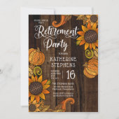 Invitation Automne Rustique | Tournesol d'automne Parti de re (Devant)