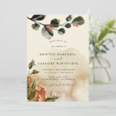 Invitation automne se sentir élégant Mariage floral (Debout devant)