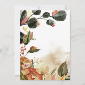 Invitation automne se sentir élégant Mariage floral (Dos)