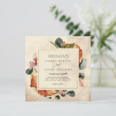 Invitation Automne Sentez-vous Élégant Carré Mariage (Debout devant)