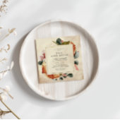 Invitation Automne Sentez-vous élégant Floral Carré Open Hous