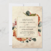Invitation Automne Sentez-vous un Mariage floral élégant (Devant)