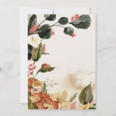 Invitation automne sentir couronne florale enregistrer la dat (Dos)