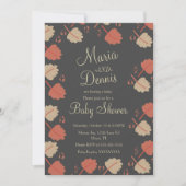 Invitation Automne Simple Terracotta Nuetral Feuille Baby sho (Devant)