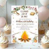Invitation Automne S'mores Feu de camp Premier anniversaire
