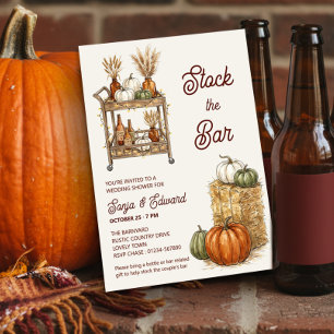 Invitation Automne Stockez le Bar Couple Mariage Shower