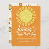 Invitation Automne Sunshine Automne Fête d'anniversaire (Devant / Derrière)