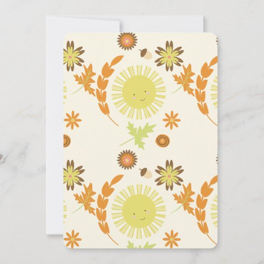 Invitation Automne Sunshine Automne Fête d'anniversaire (Dos)