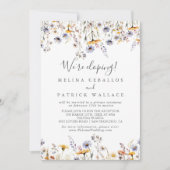 Invitation Automne Sunshine Fleur sauvage Elopement Réception (Devant)