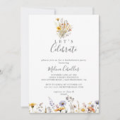 Invitation Automne Sunshine Fleur sauvage Fêtons la fête (Devant)