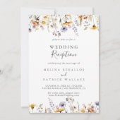 Invitation Automne Sunshine Fleur sauvage Mariage Réception (Devant)