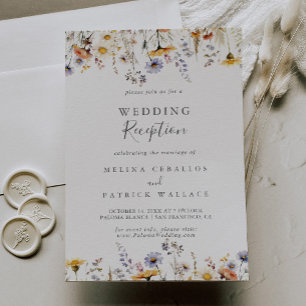 Invitation Automne Sunshine Fleur sauvage Mariage Réception