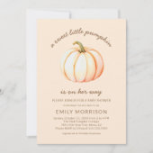 Invitation Automne Sweet Little Citrouille Baby shower d'auto (Devant)