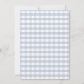 Invitation Automne Sweet Petit Citrouille Bleu En vichy Baby  (Dos)