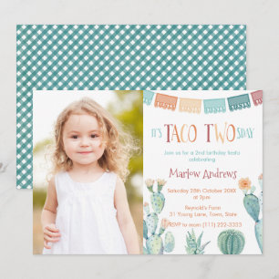 Invitation Automne Taco Deux Jours Fête 2 Anniversaire Photo