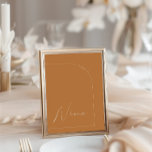 Invitation Automne Terracotta Arche Table Neuf Numéro De Tabl<br><div class="desc">Designed to coordinate with the "Arches Minimum" Wedding Invite Collection. To change details,  click "détails". To move the text or change the size,  font,  or color,  click "Edit using Design Tool". View the collection link on this page to see all of the matching items in this beautiful design.</div>