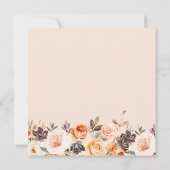 Invitation Automne Terracotta Floral Mariage Carré (Dos)