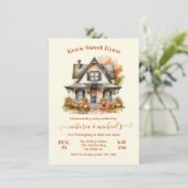 Invitation Automne Thanksgiving House Party (Debout devant)