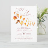 Invitation Automne Tombe Dans La Fête des mariées Amoureuse (Debout devant)