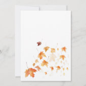 Invitation Automne Tombe Dans La Fête des mariées Amoureuse (Dos)