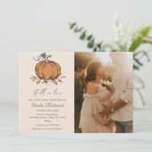 Invitation Automne Tombe dans l'amour Baby shower photo (Debout devant)