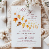 Invitation Automne Tombe Dans Le Baby shower D'Amour