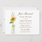 Invitation Automne Tournesol Pays Floral Juste Marié Mariage (Devant)