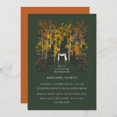Invitation Automne Trees Altar Mariage, événement (Devant / Derrière)