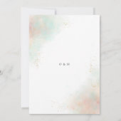 Invitation Automne Turquoise Burnt Orange Botanique Cadre Mar (Dos)