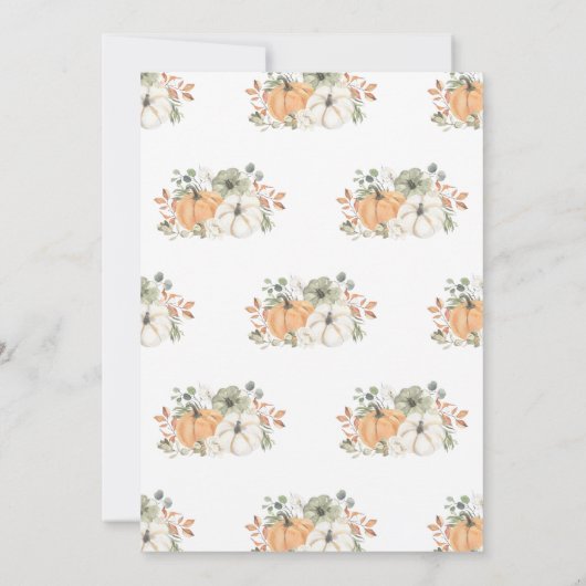 Invitation Automne Un Baby shower Un Peu Citrouille (Dos)