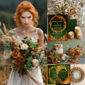 Invitation Automne vert et orange de Druid Hill