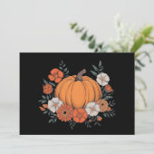 Invitation Automne Vintage Citrouille Automne Thanksgiving (Debout devant)