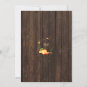 Invitation Automne Vintage dentelle de bois Citrouilles Maria (Dos)