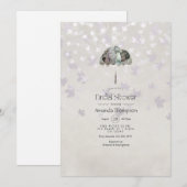 Invitation Automne Vintage - Mariage Blanc (Devant / Derrière)