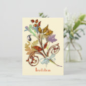Invitation Automne Whimsical Automne Rustique Bouquet de fleu (Debout devant)