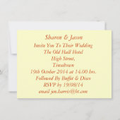 Invitation Automne Whimsical Automne Rustique Bouquet de fleu (Dos)