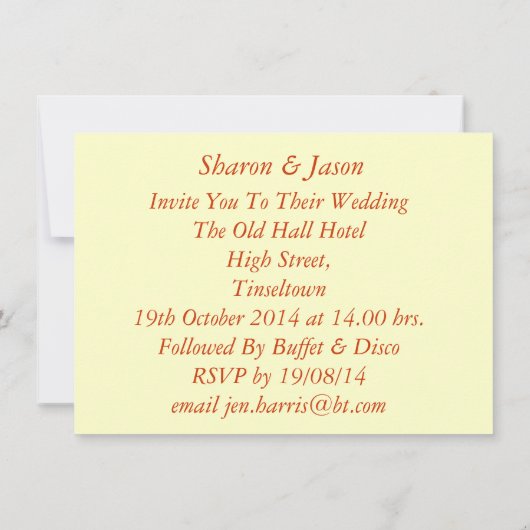 Invitation Automne Whimsical Automne Rustique Bouquet de fleu (Dos)