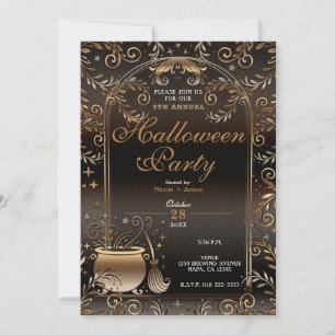 Invitation Automne Witchy Magic Whimsical Automne Halloween P